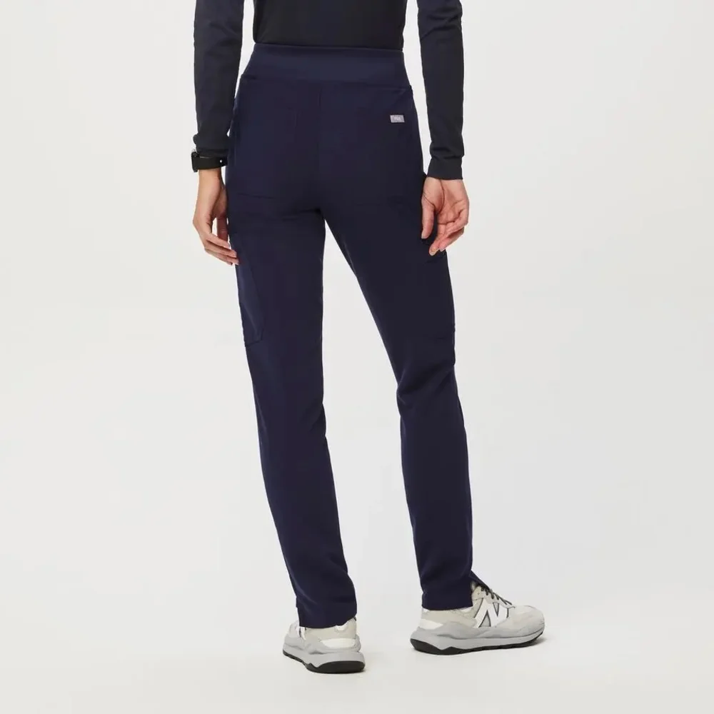 Figs High Waisted Nola Skinny Scrub Pants In Navy - Picture 3 of 8
